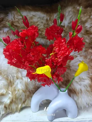 Artificial Flower With Vase – Home Office Decoration