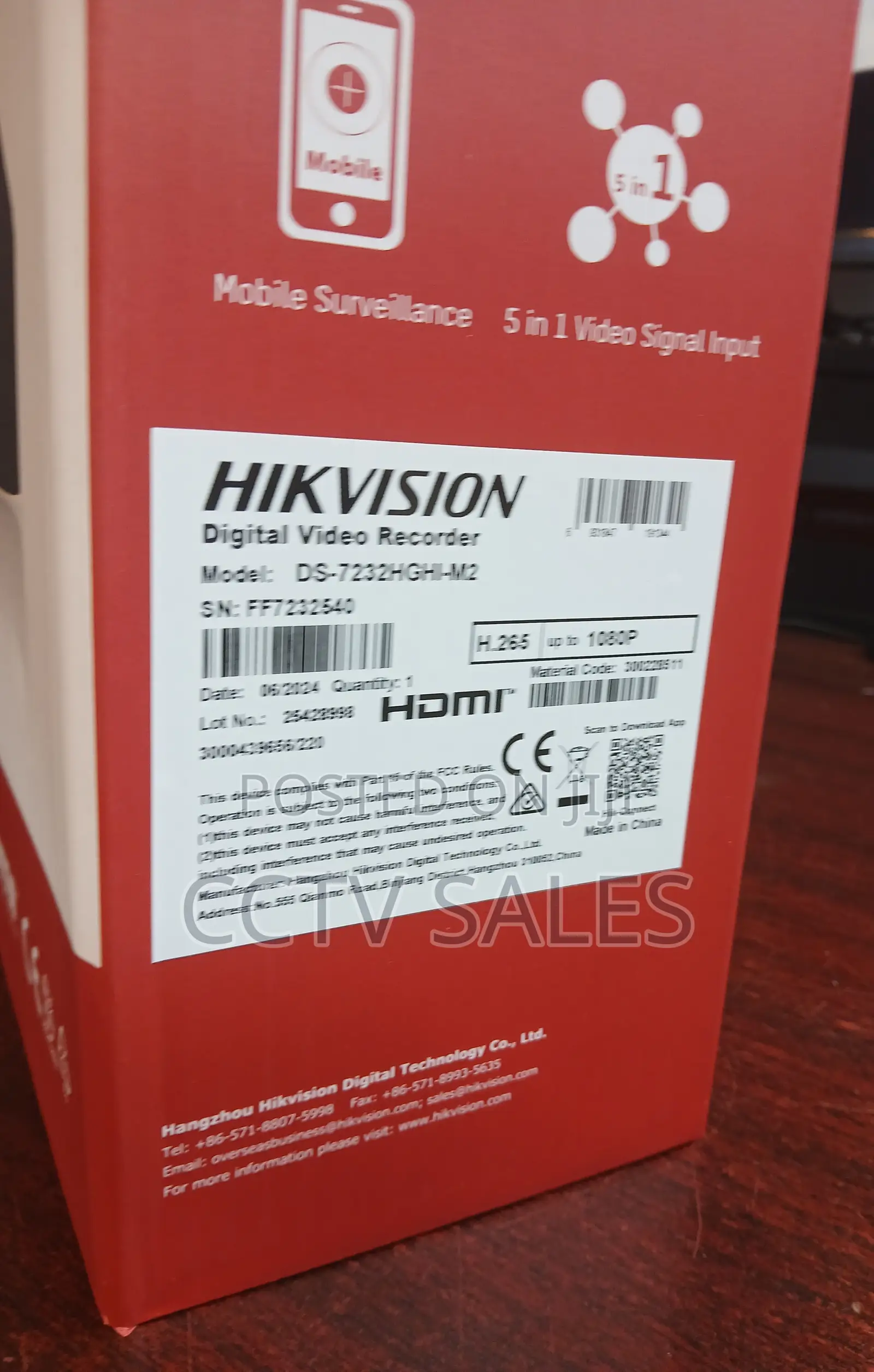 Ds-7232hghi-M232-Ch 720pr ,Audio via Coaxial Cable (32ch Hikvision) Dv
