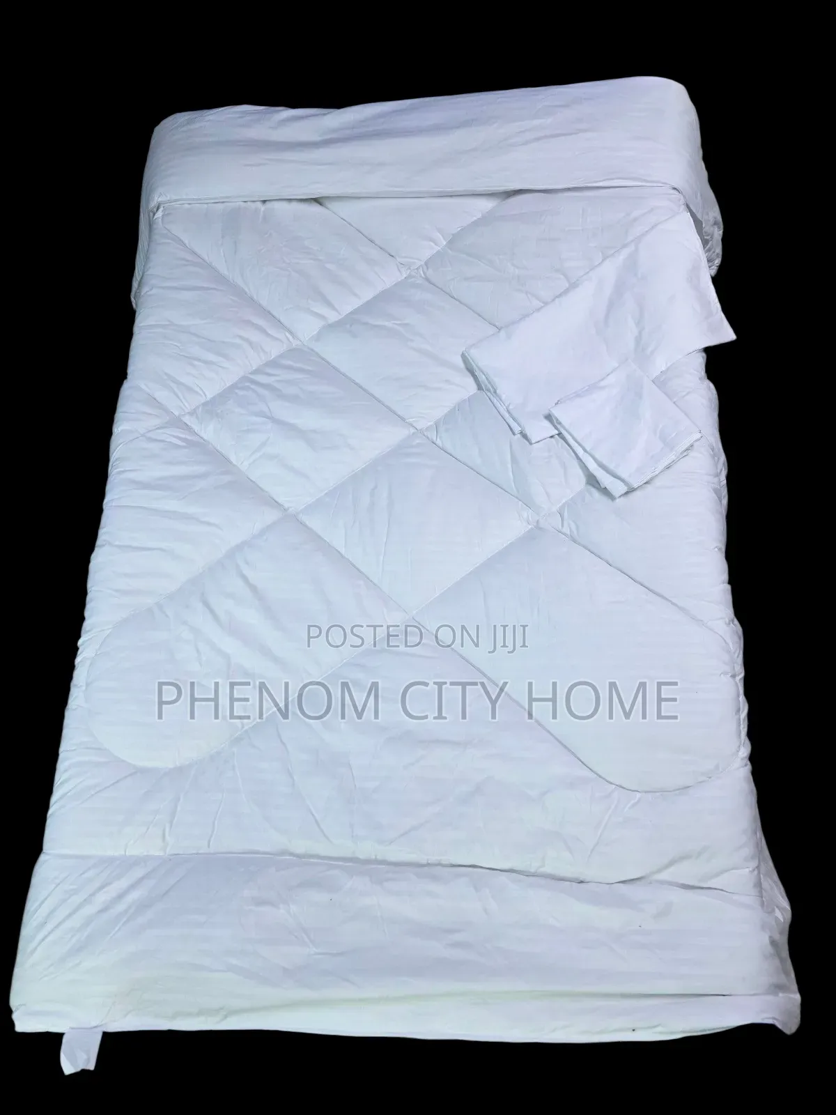 Grey and White Binded Duvet Set
