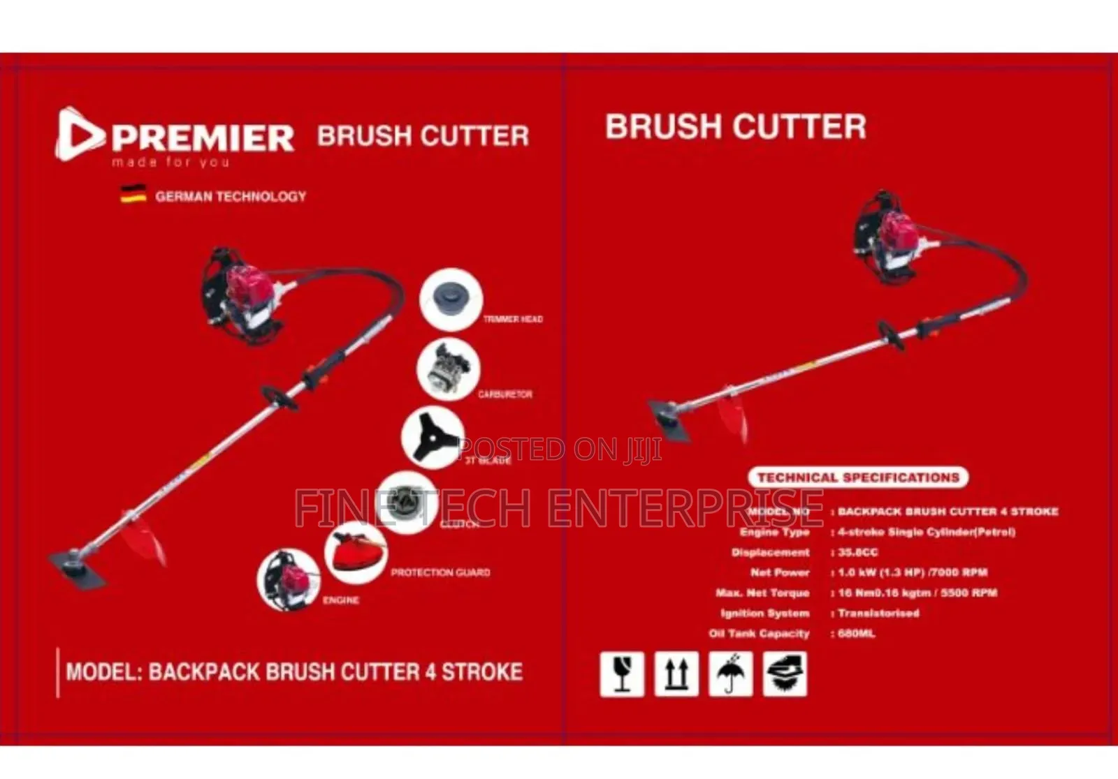 Premier Four Stroke Backpack Brush Cutter
