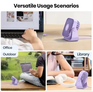 Usb Rechargeable Mini Desk Fan, Portable Quiet Cooling