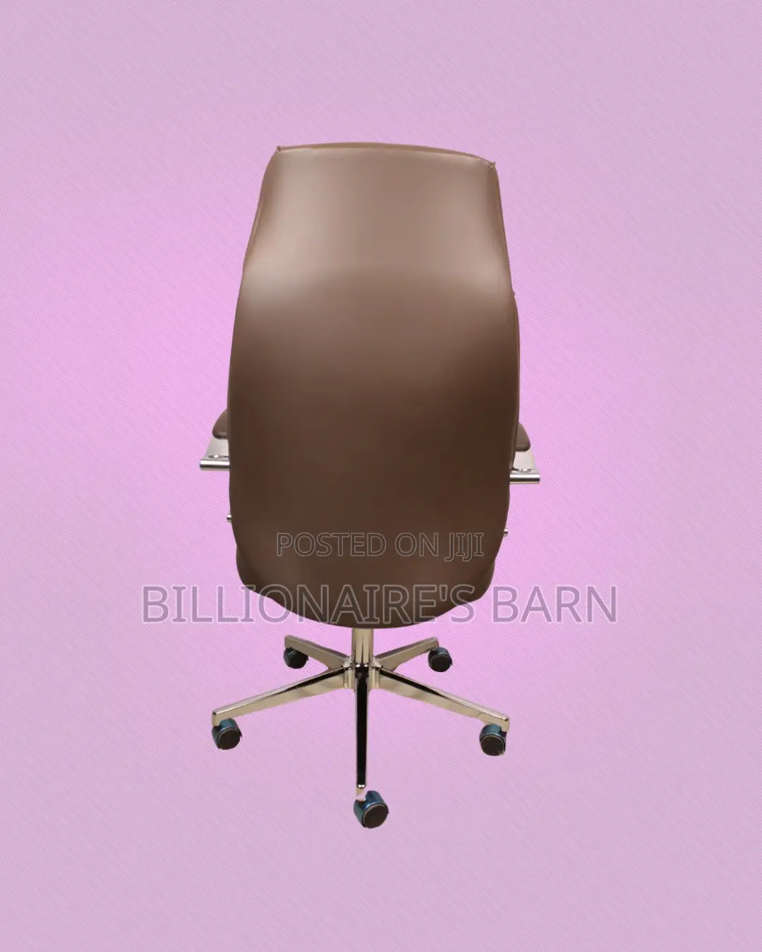 Minimal Brown Executive Leather Office Chair — Great for Study or Work