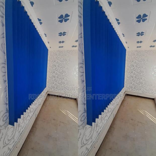 Blue Vertical Office Blinds