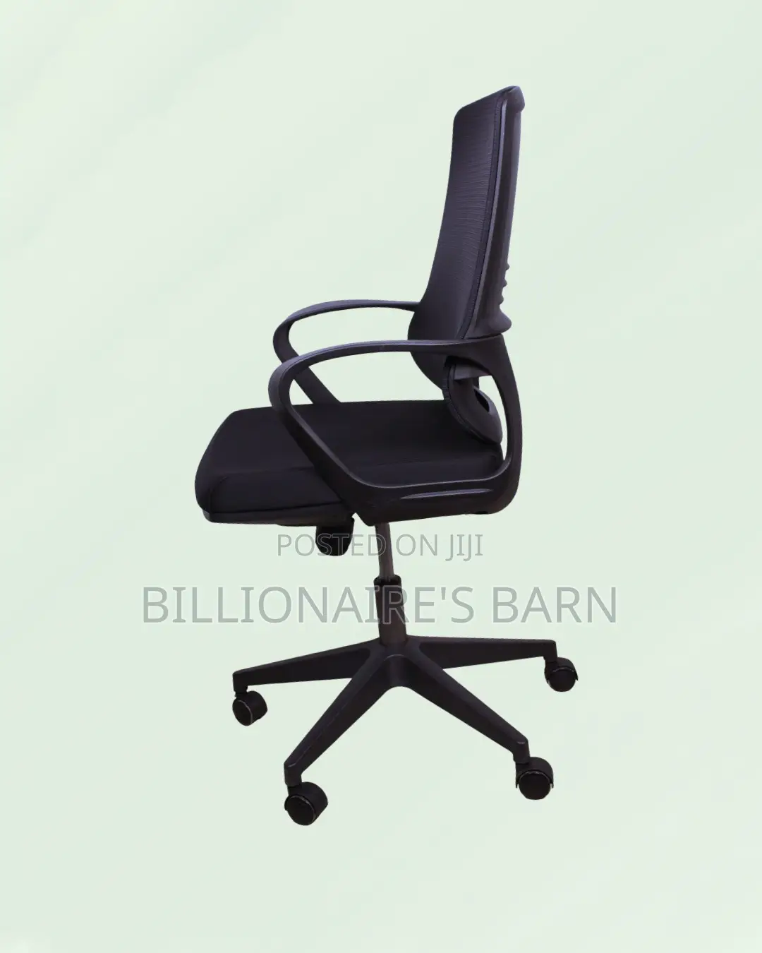 Modern Black Ergonomic Mesh Office Chair | High-Density Foam Seat