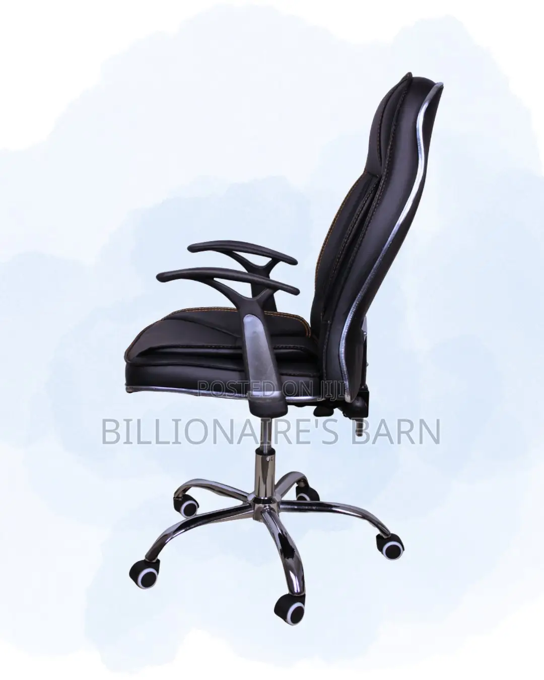 Modern Executive Leather Office Chair — Relieves Lower Back Pressure