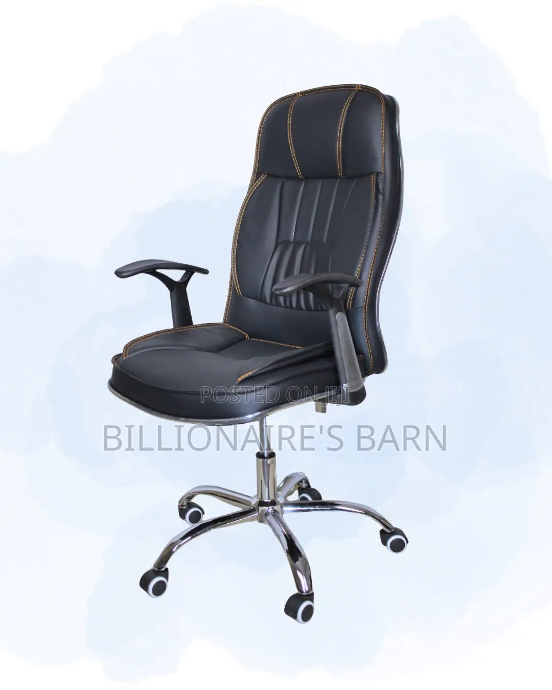 Modern Executive Leather Office Chair — Relieves Lower Back Pressure