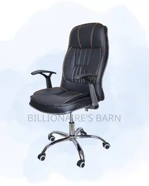 Modern Executive Leather Office Chair — Relieves Lower Back Pressure