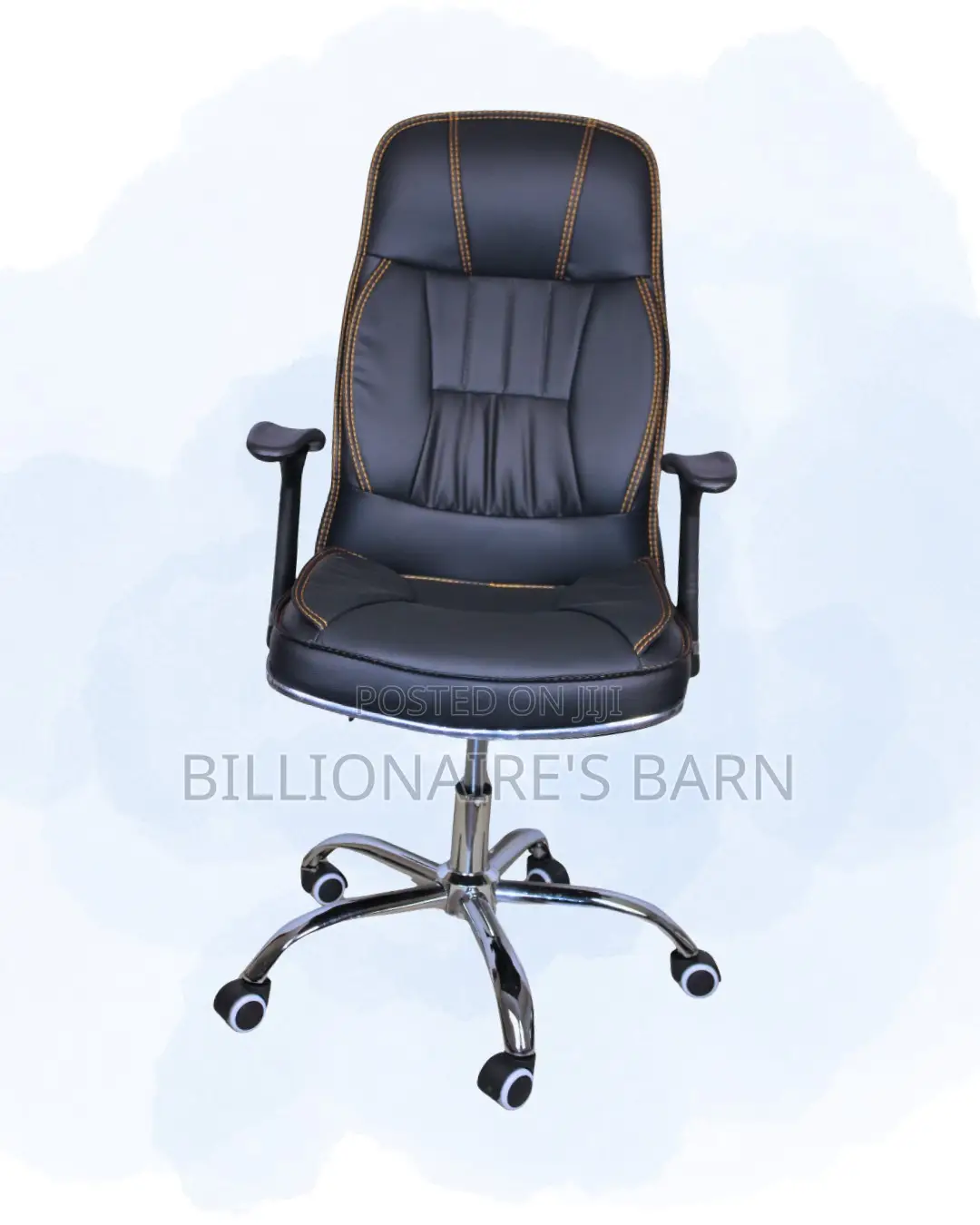 Modern Executive Leather Office Chair — Relieves Lower Back Pressure