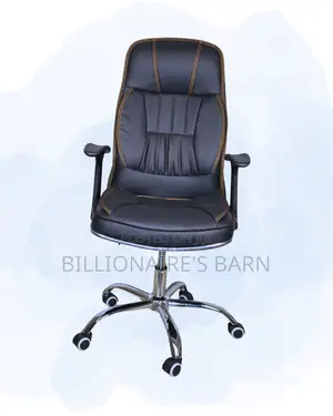 Modern Executive Leather Office Chair — Relieves Lower Back Pressure