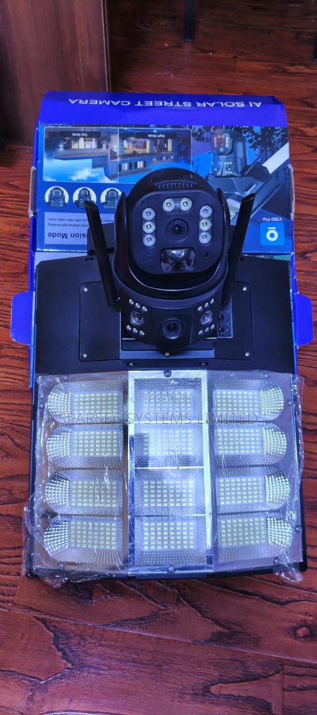 V380 Pro Dual Lens Ai Solar Camera + Lighting 2 in 1 4g Sim Card
