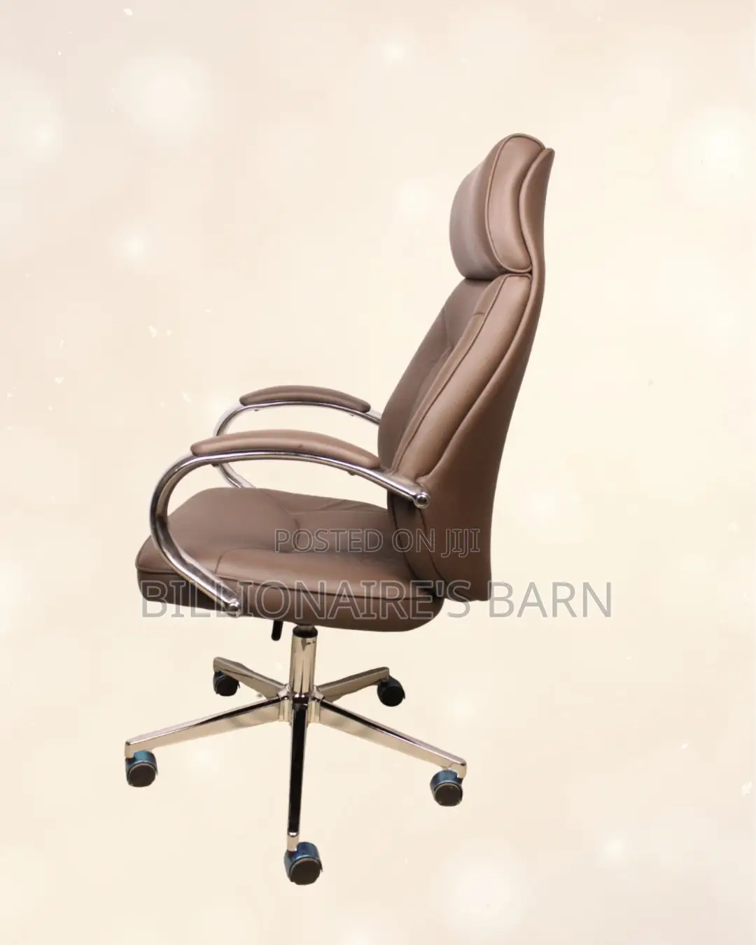 Brown Executive Leather Office Chair — High-Density Foam Seat #295