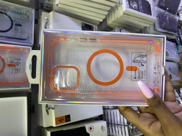 Niyotily iPhone 12 Pro Max Orange Magsafe Clear Case - main view