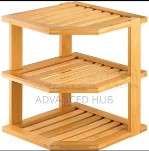 3 Tier Corner Bamboo Kitchen Storage Spice Rack