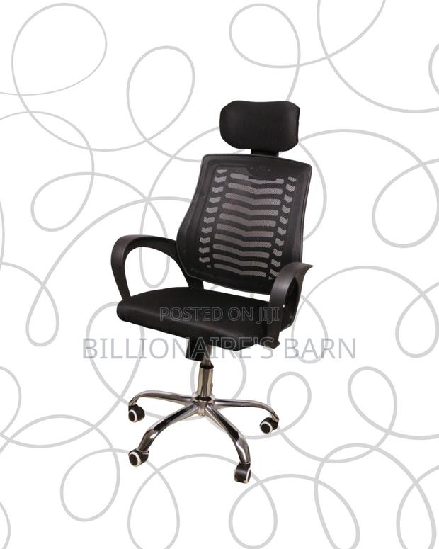 Orthopedic Secretarial Mesh Chair — Smooth-Rolling Mobility - thumbnail 2
