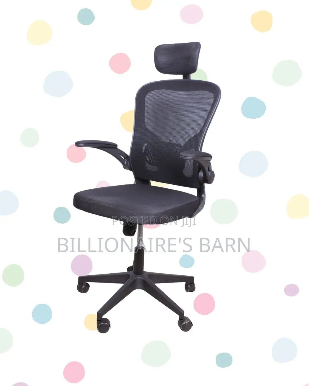 Space-Saving Grey Ergonomic Office Chair | Steel Frame