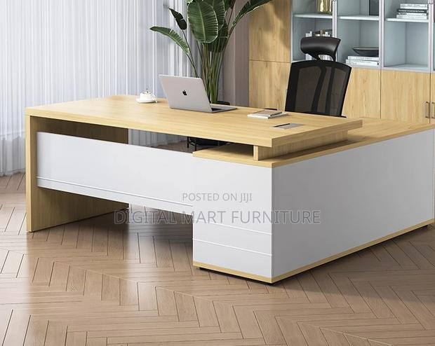 Office Desk: 1.4 Meter Brown Small Office Desk - thumbnail 3