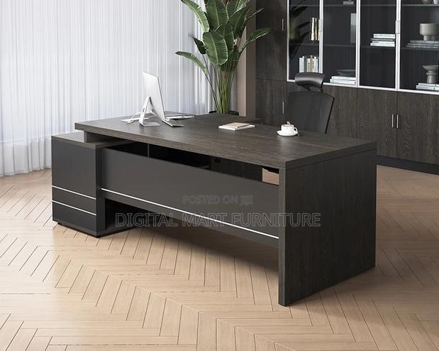 Office Desk: 1.4 Meter Brown Small Office Desk - thumbnail 5