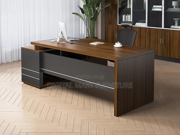 Office Desk: 1.4 Meter Brown Small Office Desk - thumbnail 6