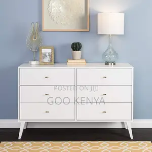 Home Cabinet; Wooden White Home Chest of Drawers