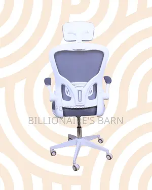 Space-Saving White Ergonomic Office Chair | Scratch-Resistant Finish