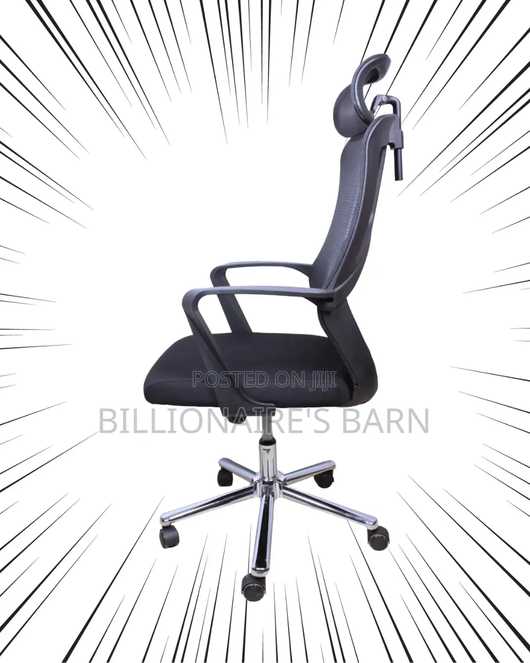 High Back Mesh Office Chair | Comfy Adjustable Height