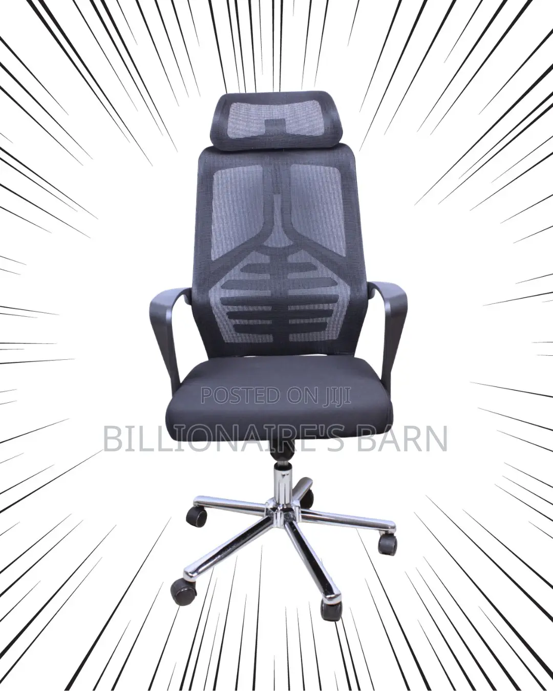 High Back Mesh Office Chair | Comfy Adjustable Height