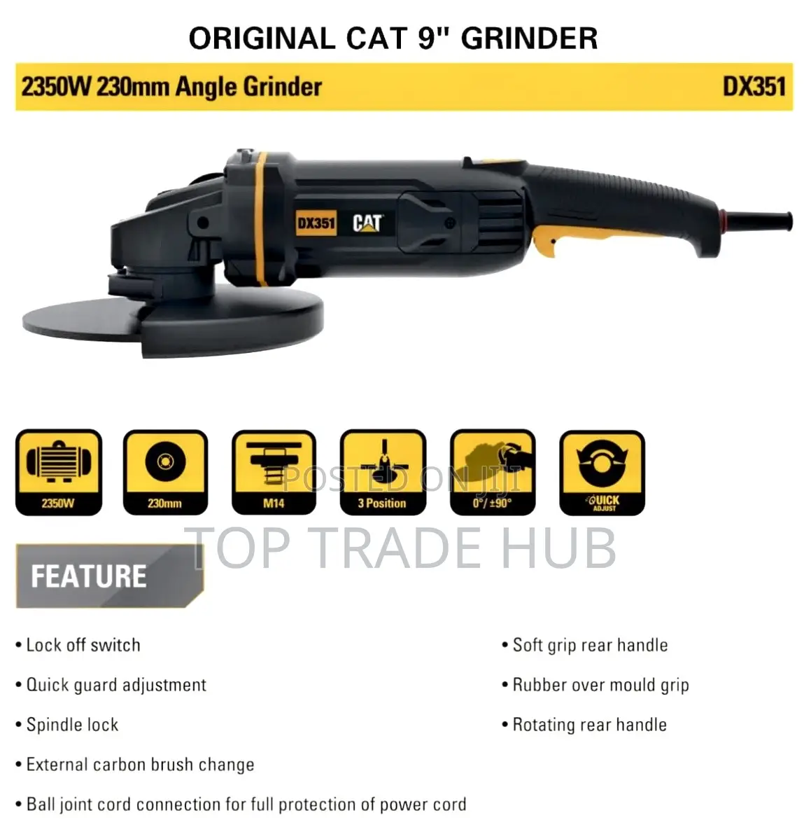 Original Dx351 Cat 9 Inch Grinder 2350w