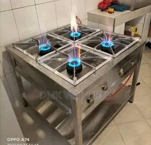 Fine Stainless Four Burner Gas Cooker Jiko