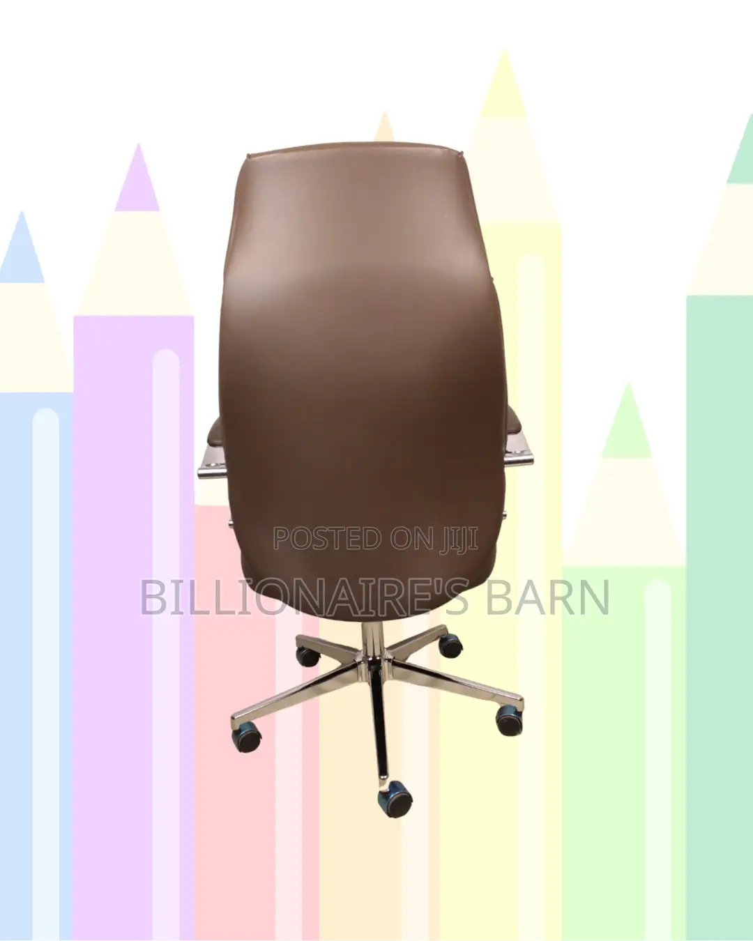 Brown Executive Leather Office Chair (High-Back) — Fast Seller