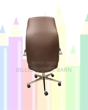 Brown Executive Leather Office Chair (High-Back) — Fast Seller