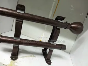 Brown Coated 1nch Curtain Rod