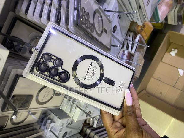 Leavo Magnetic Plated Case For Samsung Galaxy S22 Ultra Clear Case - thumbnail 3