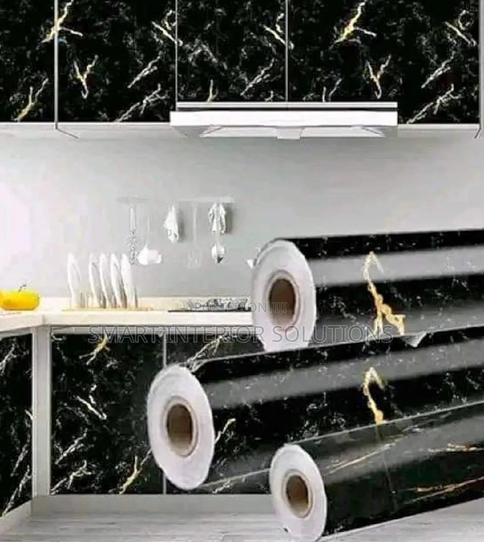 Black Marble Contact Paper