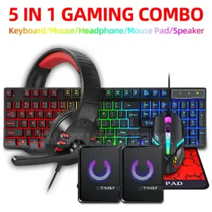Keyboard With Mouse, Headset, Mouse Pad and Speakers