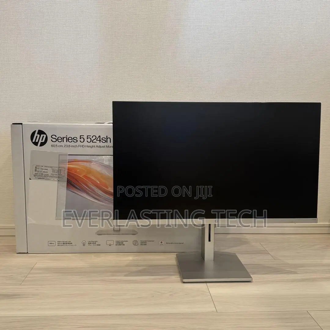 Hp Series 5 524sh 23.8" FHD Monitor, Height/Tilt Adjustable, Black