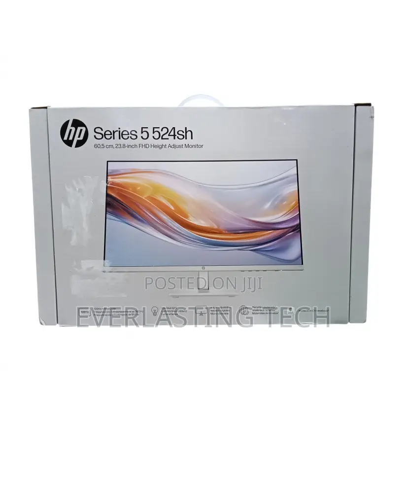 Hp Series 5 524sh 23.8" FHD Monitor, Height/Tilt Adjustable, Black