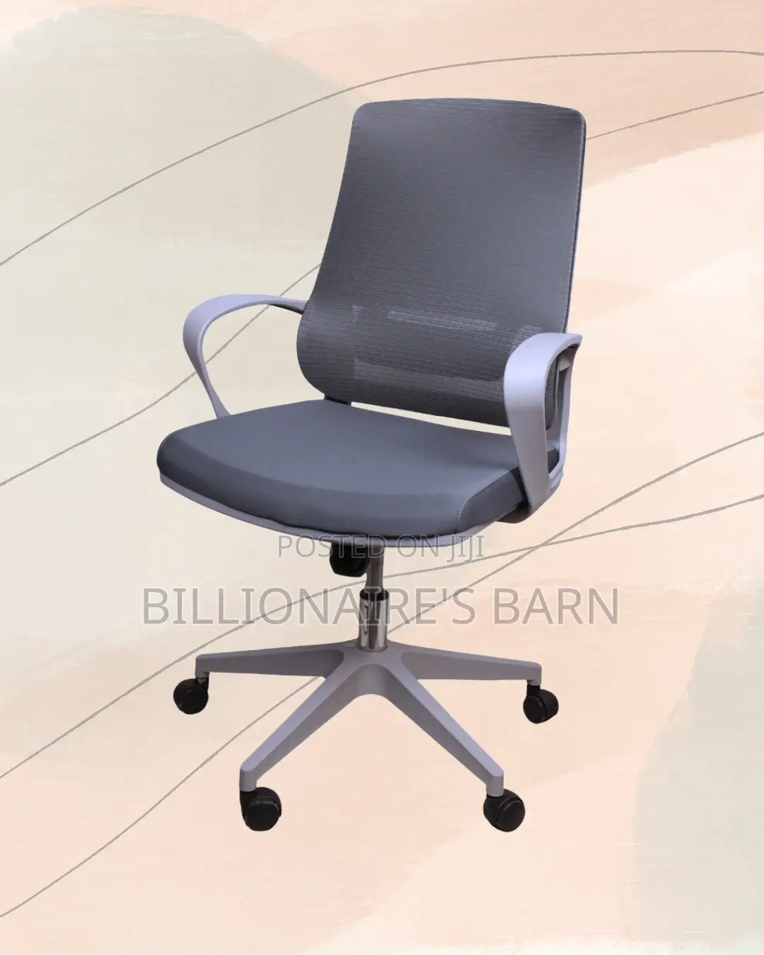 Grey Ergonomic Mesh Office Chair (Ergonomic) — Moving Fast
