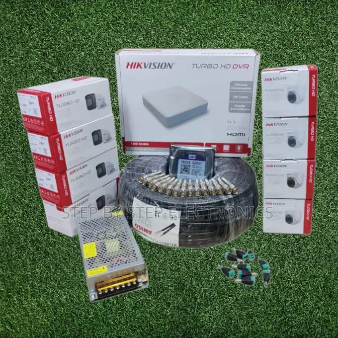 Full Package of 8 Hikvision 1080p Full 2mp Cameras Installation System