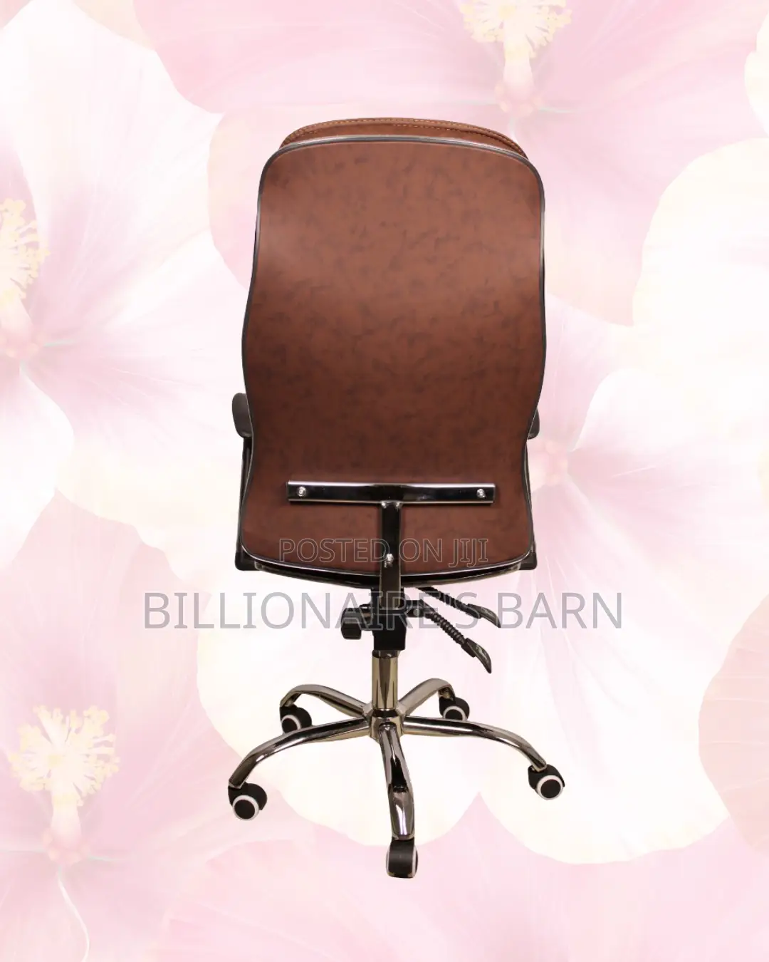 Ergonomic Executive Leather Chair | Space-Saving Padded Armrests