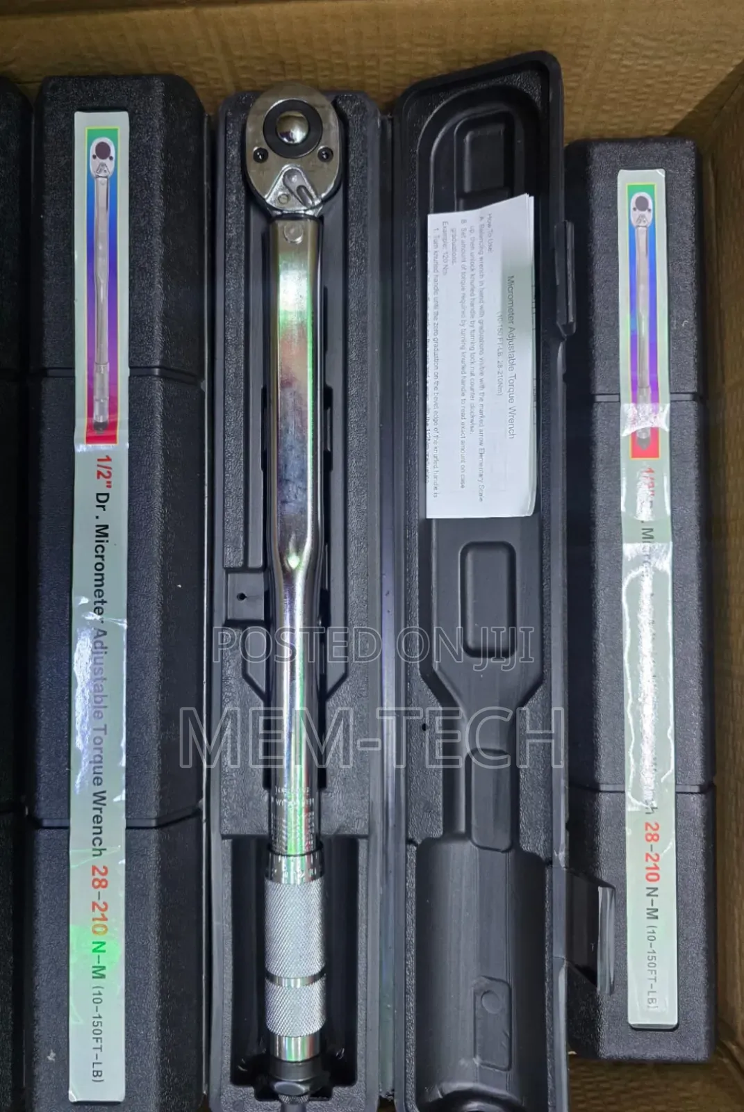 1/2" Micrometer Adjustable Torque Wrench 28_210nm 10_150ft