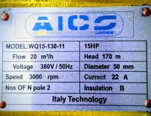 Aico Japan Sewage Submersible Pump 15 Hp