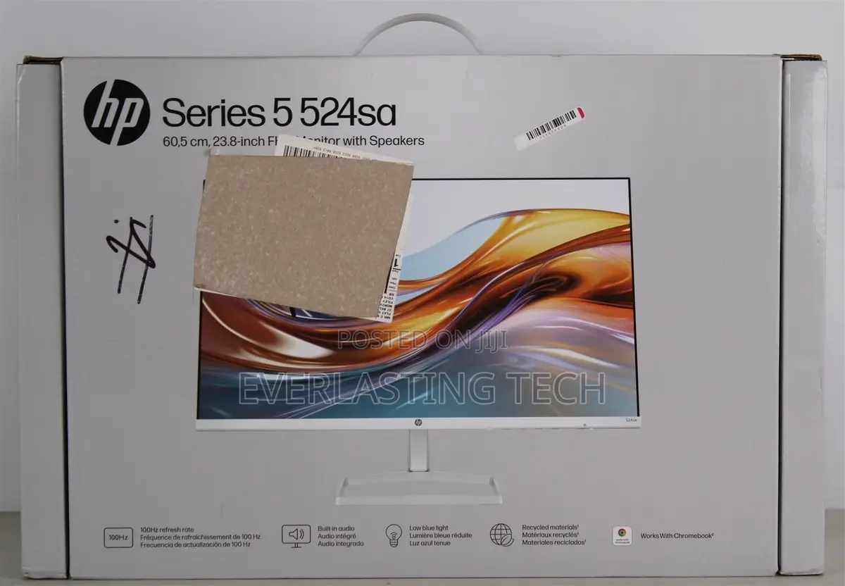 Hp 524sa Series 5 23.8" FHD Monitor, Integrated Speakers, White Color,