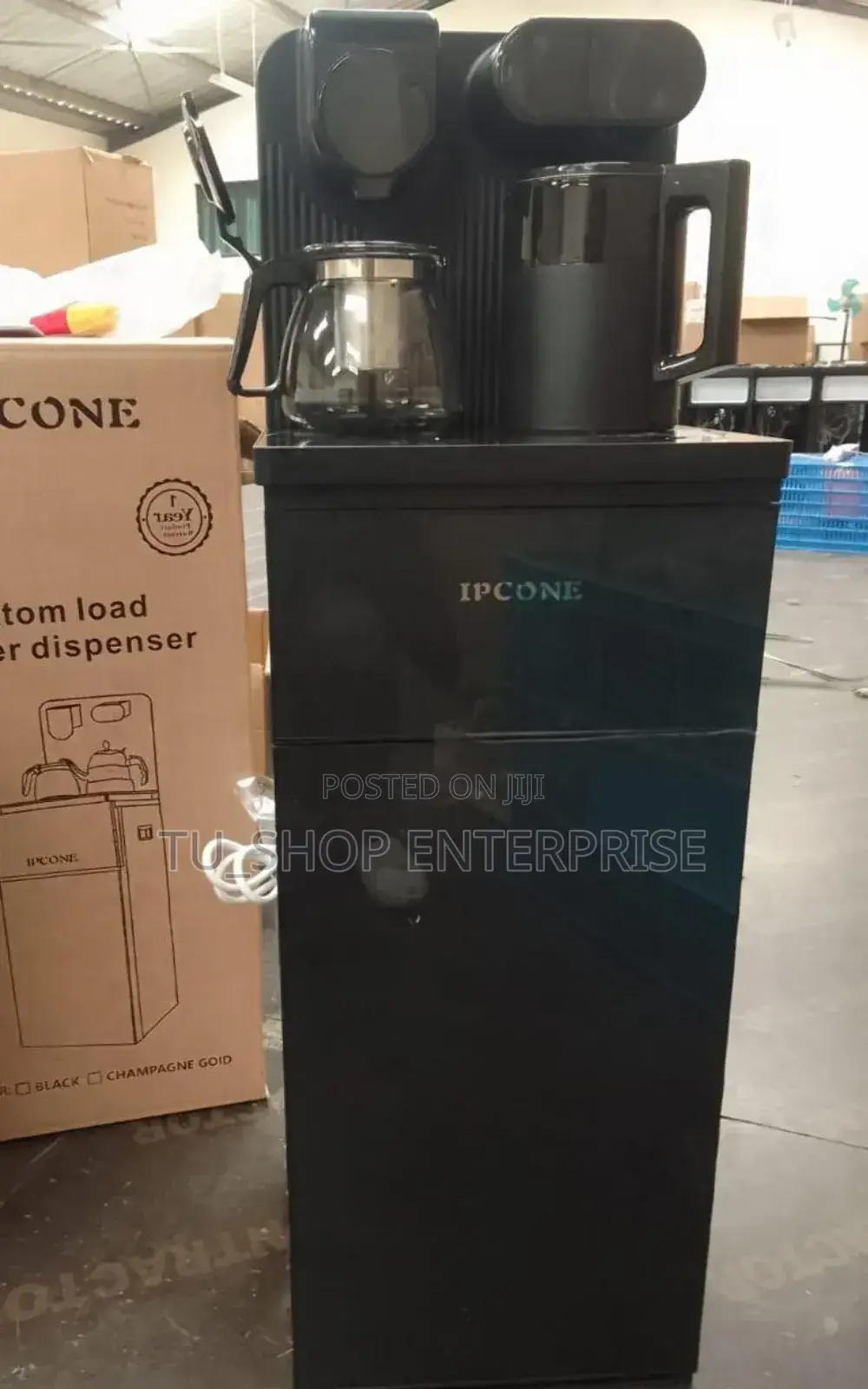Water Dispenser!!Black Ipcone A1c Hot and Cold Bottom L