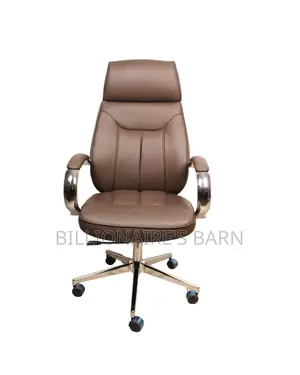Brown Executive Leather Office Chair | Executive Nylon Castors