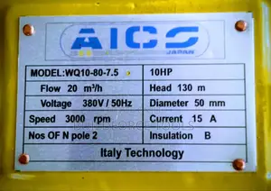 Aico Japan Sewage Submersible Pump 10hp