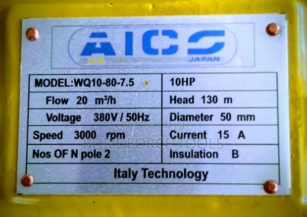 Aico Japan Sewage Submersible Pump 10hp