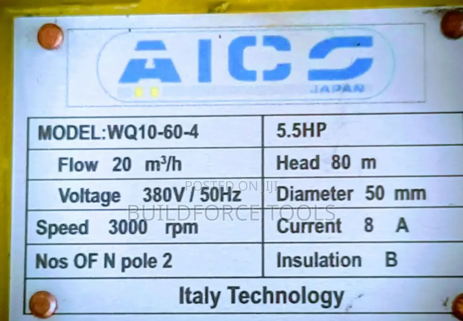Aico Japan Submersible Pump 7.5hp