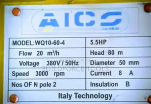 Aico Japan Submersible Pump 7.5hp