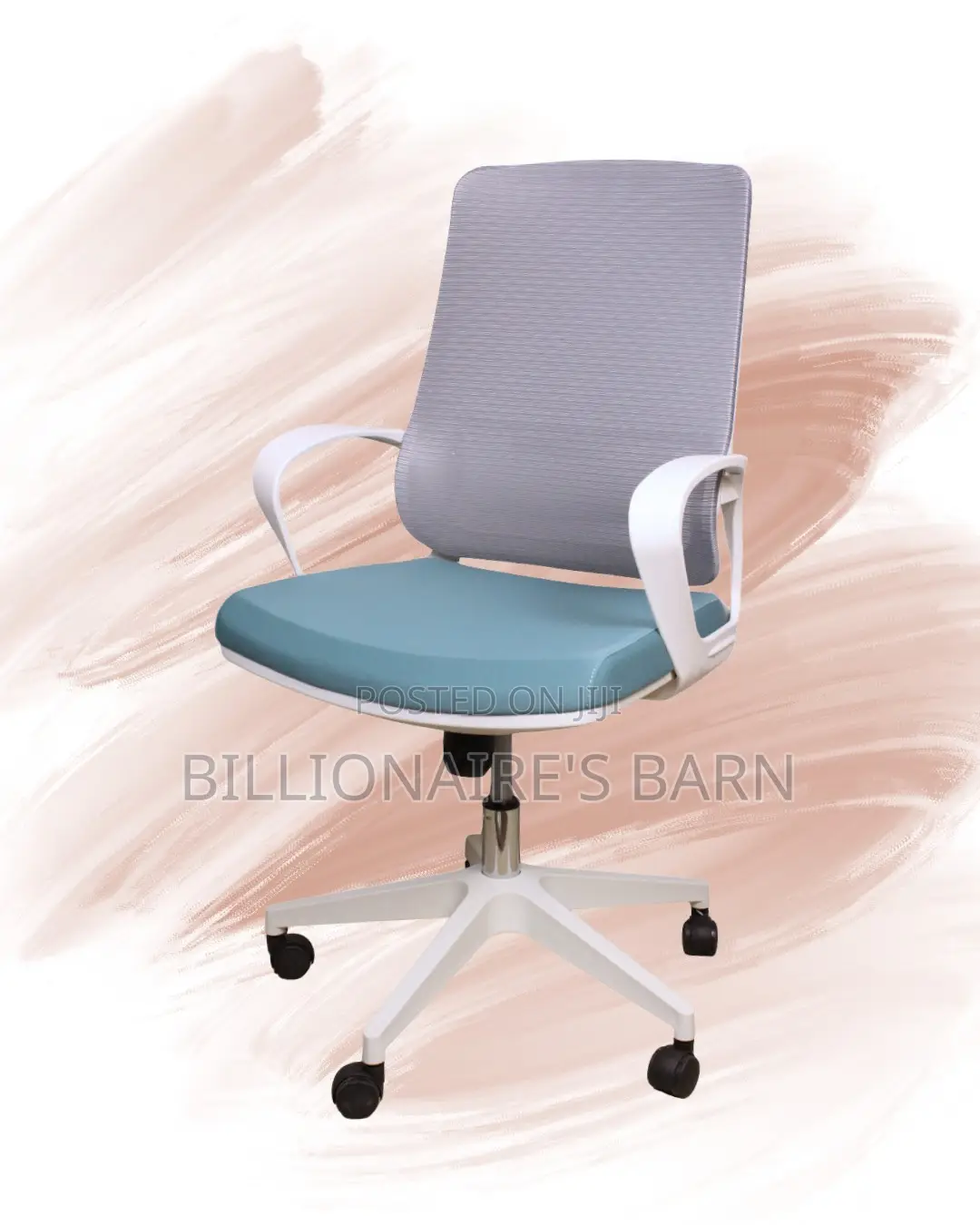 White Ergonomic Mesh Office Chair | Plush Tilt Lock Mechanism
