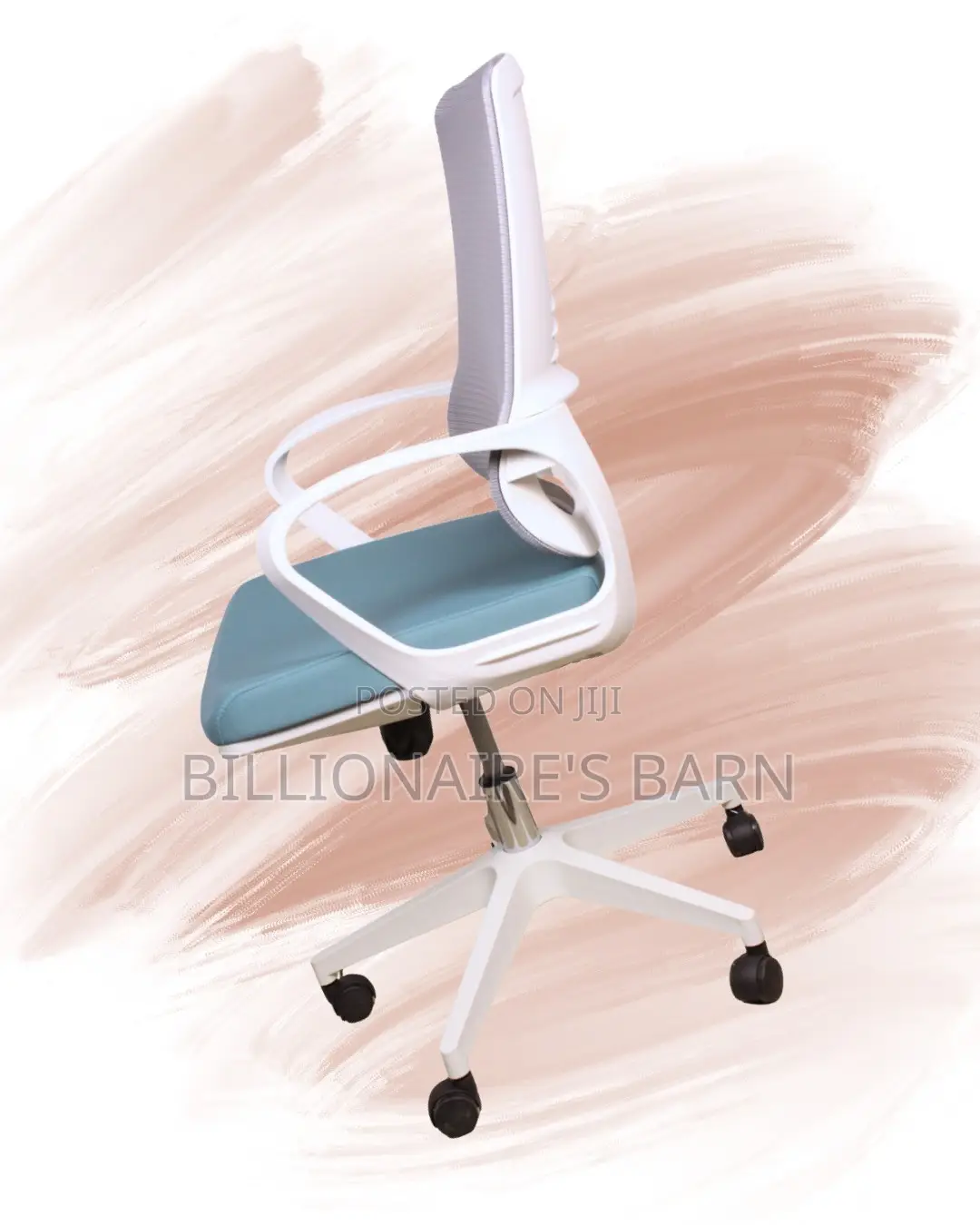 White Ergonomic Mesh Office Chair | Plush Tilt Lock Mechanism